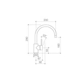 Caroma Pin Lever Gooseneck Sink Mixer